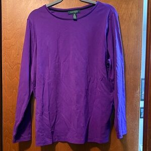 Lauren Ralph Lauren Rich Purple Long Sleeve Top